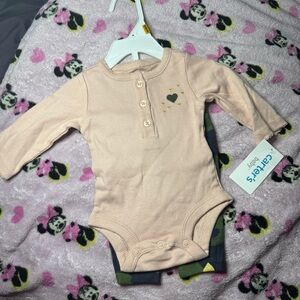 Carter's Baby Pink Long Sleeve One Piece